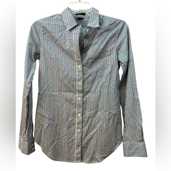 Theory Classic Striped Button-Down Shirt - Picture 1 of 7